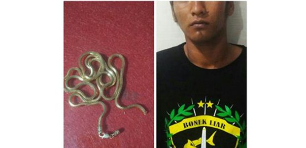 Betot Kalung Korbannya, Jambret asal Tanggul Jember Dibekuk Betot Kalung Korbannya, Jambret asal Tanggul Jember Dibekuk