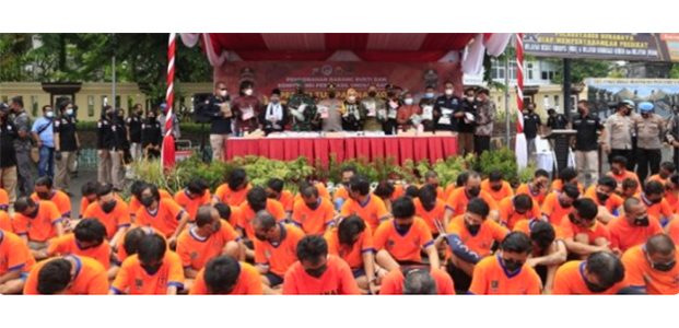 Hasil Operasi Tumpas Narkoba Semeru 2021, Polrestabes Surabaya Kandangkan 120 Tersangka