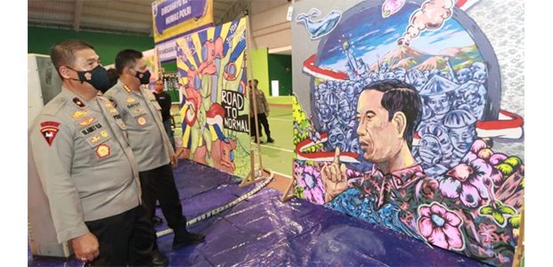 Salurkan Aspirasi Warga, Polda Jatim Gelar Bhayangkara Mural Festival 2021