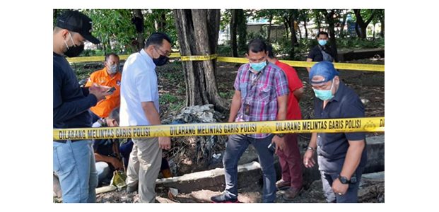 Peristiwa Ledakan di Sekitar SPBU Margomulyo, Polisi Gelar Olah TKP Peristiwa Ledakan di Sekitar SPBU Margomulyo, Polisi Gelar Olah TKP