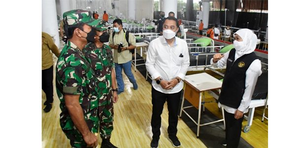 Bersiap Hadapi Lonjakan Kasus Varian Omicron, Forkopimda Jatim Cek 2 Lokasi Isoter di Surabaya