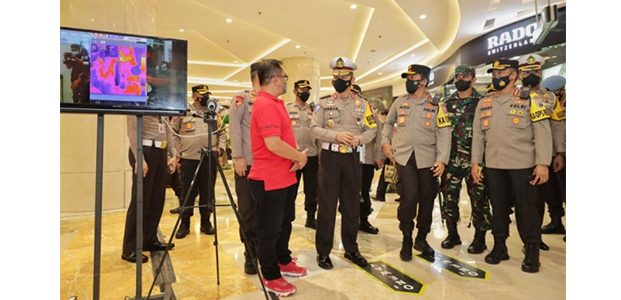 Kunjungi Surabaya, 3 PJU Mabes Polri Cek Penerapan Prokes di Mall dan Pelabuhan