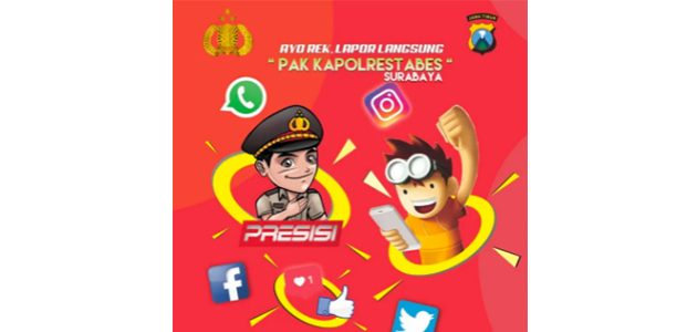 Polrestabes Surabaya Luncurkan Whatsapp Center “Lapor Pak Kapolrestabes” Polrestabes Surabaya Luncurkan Whatsapp Center “Lapor Pak Kapolrestabes”