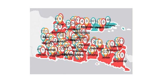 Ada 1 Pasien Positif Covid-19 di Sampang, Seluruh Wilayah Jatim Zona Merah Ada 1 Pasien Positif Covid-19 di Sampang, Seluruh Wilayah Jatim Zona Merah