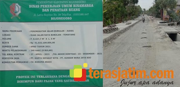Dinilai Pengerjaannya Asal-Asalan, Proyek Jalan Rigid Miliaran di Bojonegoro Akan Dilaporkan ke KPK