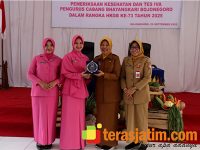 Sinergi, Wabup Bojonegoro Hadiri CKG dan Tes IVA Bhayangkari dalam Rangka HKGB ke-73