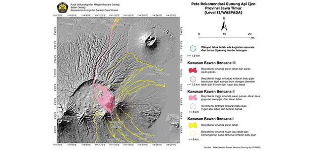 Gunung Ijen Waspada, Jalur Pendakian Ditutup Gunung Ijen Waspada, Jalur Pendakian Ditutup