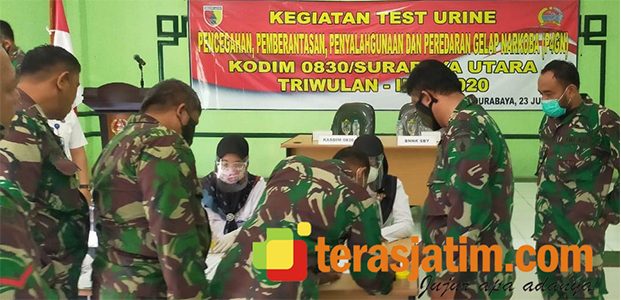 Cegah Penyalahgunaan Narkoba, Anggota Kodim Surabaya Utara Jalani Tes Urine Cegah Penyalahgunaan Narkoba, Anggota Kodim Surabaya Utara Jalani Tes Urine