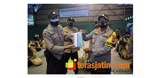 Amankan TPS, 715 Personel Polresta Sidoarjo Dilengkapi APD Amankan TPS, 715 Personel Polresta Sidoarjo Dilengkapi APD