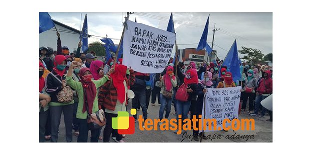 Dipicu PHK Masal, Buruh PT. HSI Sidoarjo Gelar Demo di Tengah Wabah Corona