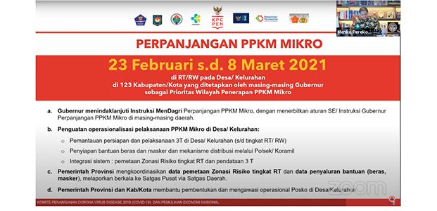PPKM Berskala Mikro Diperpanjang Hingga 8 Maret 2021 PPKM Berskala Mikro Diperpanjang Hingga 8 Maret 2021