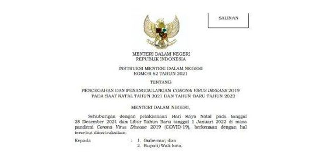 Ini Aturan Pencegahan dan Penanggulangan Covid-19 Selama Natal dan Tahun Baru Ini Aturan Pencegahan dan Penanggulangan Covid-19 Selama Natal dan Tahun Baru