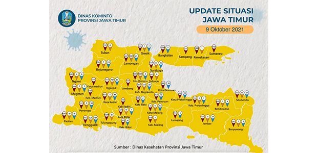 Kasus Covid-19 di Jatim Terus Menurun, Masyarakat Diminta Tetap Disiplin Prokes Kasus Covid-19 di Jatim Terus Menurun, Masyarakat Diminta Tetap Disiplin Prokes