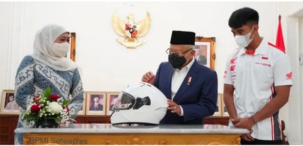Jelang Berlaga di Moto 3 GP 2022, Pembalap Muda Mario Aji Sowan ke Wapres Jelang Berlaga di Moto 3 GP 2022, Pembalap Muda Mario Aji Sowan ke Wapres