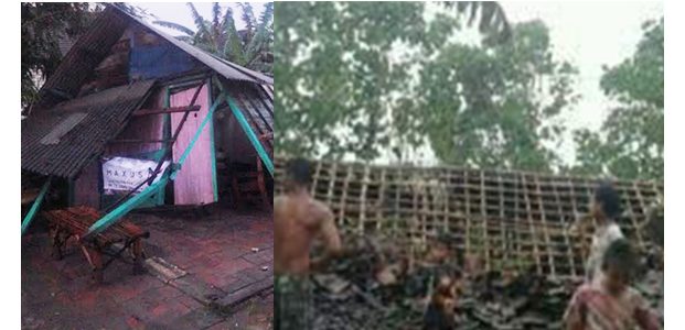 Hujan Disertai Angin Kencang, Belasan Rumah Warga Gayam Bojonegoro Porak Poranda Hujan Disertai Angin Kencang, Belasan Rumah Warga Gayam Bojonegoro Porak Poranda
