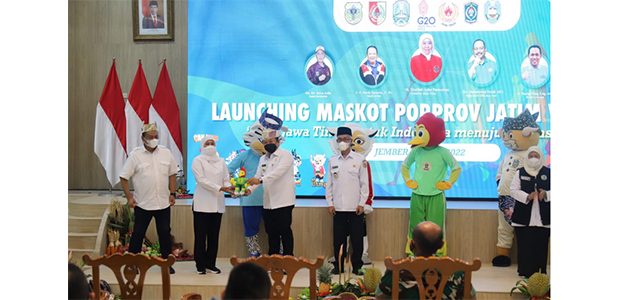 Gubernur Khofifah Launching Maskot Porprov VII Jatim 2022 di Jember