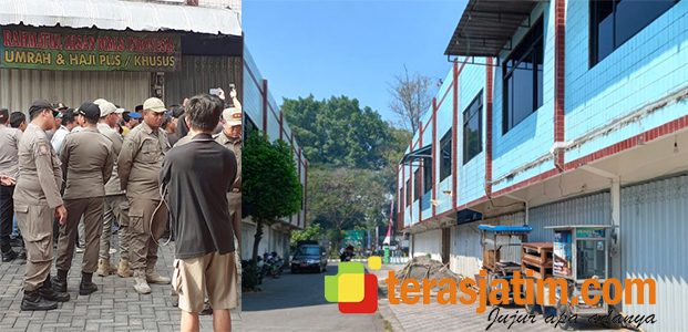 Kerahkan Aparat Gabungan, Pemkab Jombang Segel 14 Ruko di Simpang Tiga Kerahkan Aparat Gabungan, Pemkab Jombang Segel 14 Ruko di Simpang Tiga