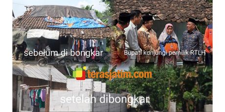 Sempat Didatangi Bupati Warsubi, Pembangunan Rumah Mbah Poniti di Semanding Jogoroto Masih Amburadul