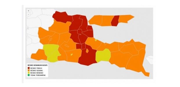 Kabar Baik, Tersisa 11 Kab/Kota di Jatim Yang Masih Berstatus Zona Merah Kabar Baik, Tersisa 11 Kab/Kota di Jatim Yang Masih Berstatus Zona Merah