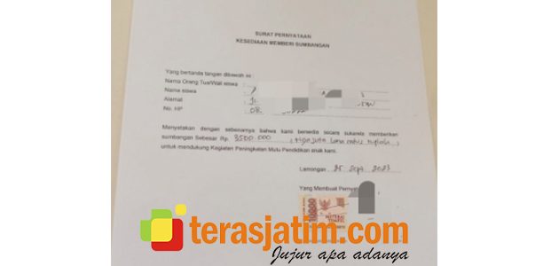 Soal Pungutan Jutaan Rupiah di SMK Negeri 2 Lamongan, Gubernur Diminta Tegas Soal Pungutan Jutaan Rupiah di SMK Negeri 2 Lamongan, Gubernur Diminta Tegas