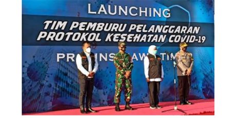 Forkopimda Jatim Launching Tim Pemburu Pelanggar Protokol Kesehatan Covid-19