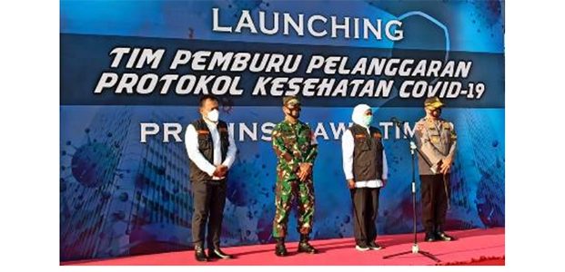 Forkopimda Jatim Launching Tim Pemburu Pelanggar Protokol Kesehatan Covid-19 Forkopimda Jatim Launching Tim Pemburu Pelanggar Protokol Kesehatan Covid-19