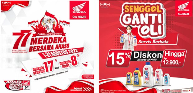 Merdeka Bersama AHASS, Diskon Spesial 17 Persen Merdeka Bersama AHASS, Diskon Spesial 17 Persen