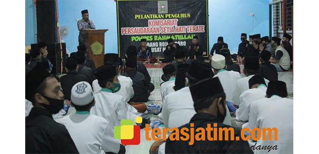 Sinergi dengan Kyai, PSHT Cabang Bojonegoro Lantik Pengurus Komisariat Ponpes Sinergi dengan Kyai, PSHT Cabang Bojonegoro Lantik Pengurus Komisariat Ponpes