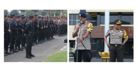 700 Anggota Brimob Polda Jatim Amankan Pilkada Ulang di Sampang