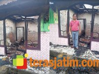 Korsleting Listrik, Rumah Warga di Krembung Sidoarjo Ludes Terbakar