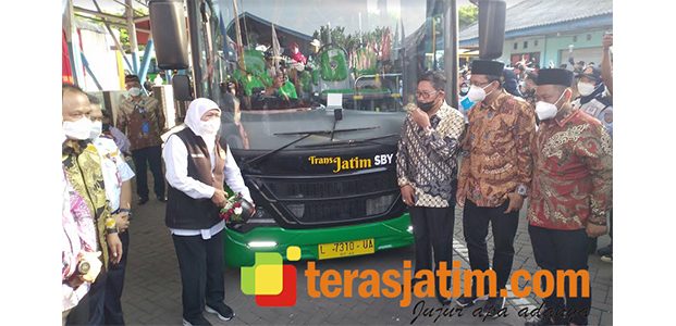 Tarif Murah, Bus TransJatim Koridor 1 (Sidoarjo-Surabaya-Gresik) Resmi Beroperasi
