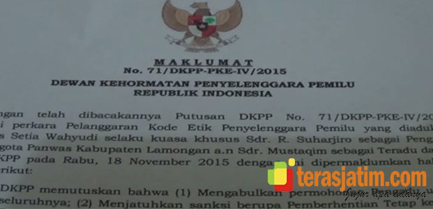 Pemberhentian Anggota Panwaslu oleh DKPP, Tidak Pengaruhi Proses Pilkada Pemberhentian Anggota Panwaslu oleh DKPP, Tidak Pengaruhi Proses Pilkada