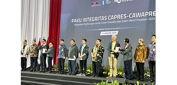 Datangi Acara Paku Integritas KPK, 3 Capres Bicara Pencegahan Korupsi Datangi Acara Paku Integritas KPK, 3 Capres Bicara Pencegahan Korupsi