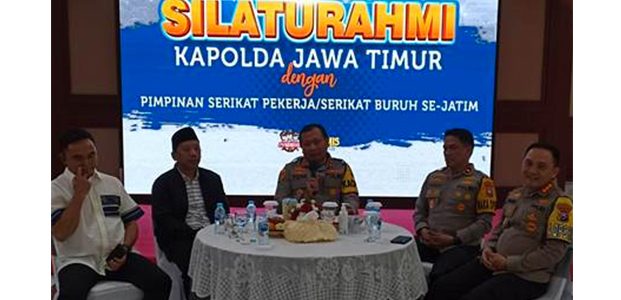 Jelang May Day, Kapolda Gelar Silaturahmi dengan Pimpinan Serikat Pekerja se-Jatim Jelang May Day, Kapolda Gelar Silaturahmi dengan Pimpinan Serikat Pekerja se-Jatim