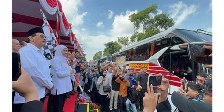 Gubernur Khofifah Lepas Ribuan Pemudik Gratis 2026