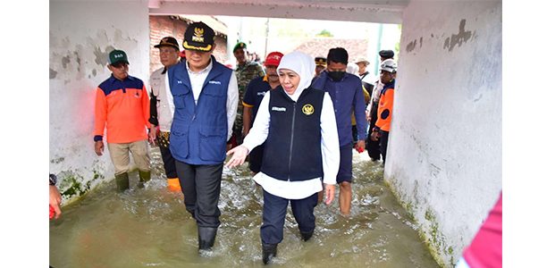 Atasi Banjir Bengawan Jero, Pemprov Jatim dan Pemkab Lamongan Tangani Pintu Air Kuro