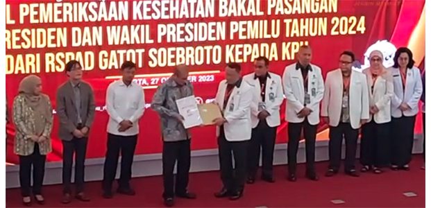 Hasil Tes Kesehatan 3 Paslon Capres-Cawapres Diserahkan ke KPU, Ini Hasilnya Hasil Tes Kesehatan 3 Paslon Capres-Cawapres Diserahkan ke KPU, Ini Hasilnya