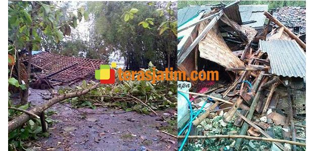 Puting Beliung Terjang Wilayah Sekaran Lamongan, Puluhan Rumah Warga Porak Poranda Puting Beliung Terjang Wilayah Sekaran Lamongan, Puluhan Rumah Warga Porak Poranda