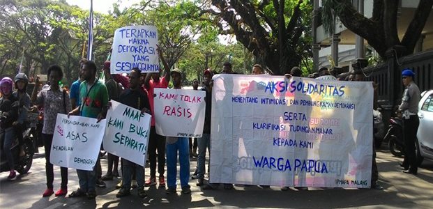 Dituding Gerakan Separatis, Pelajar dan Mahasiswa Asal Papua di Malang Protes Dituding Gerakan Separatis, Pelajar dan Mahasiswa Asal Papua di Malang Protes