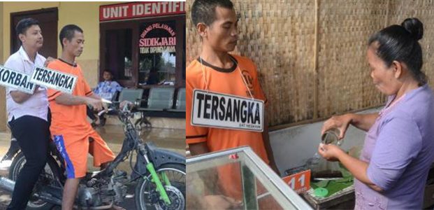 Pelaku Penabur Biji Kecubung dalam Kopi di Jombang Lakukan Rekonstruksi Pelaku Penabur Biji Kecubung dalam Kopi di Jombang Lakukan Rekonstruksi